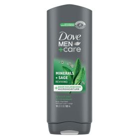 Dove Men+Care Reviving Long Lasting Face & Body Wash, Minerals & Sage All Skin Type, 18 oz