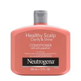 Neutrogena Conditioner for Oily Hair & Scalp with Pink Grapefruit, Healthy Scalp Clarify & Shine, 12 fl oz