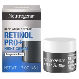 Neutrogena Rapid Wrinkle Repair Cream, Retinol Pro+ Night Moisturizer, 1.7 oz