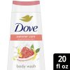 Dove Summer Care Moisturizing Women's Body Wash All Skin Type, Grapefruit & Lemon Balm, 20 fl oz