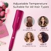 Hair Waver Iron Wand Hair Crimper Hair Waver Barrel Curling Iron 1 Inch PTC Heater Auto Shut-Off Adjustable Easy Shap Long Lasting Heat Dual Voltage