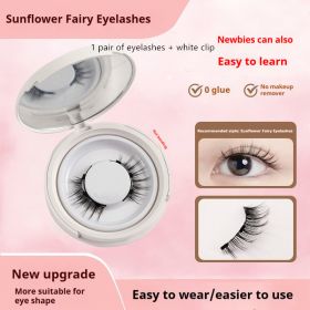 Magnetic Suction False Eyelashes Little Devil Supernatural Magnet Suit (option: UBS013-1pair Eyelash Plus White Clip)