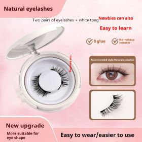 Magnetic Suction False Eyelashes Little Devil Supernatural Magnet Suit (option: UBS043-2pair Eyelash Plus White Clip)