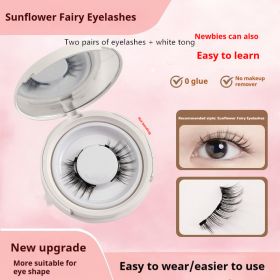 Magnetic Suction False Eyelashes Little Devil Supernatural Magnet Suit (option: UBS013-2pair Eyelash Plus White Clip)