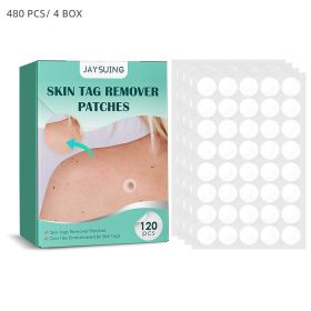 Warts Remover Patch Skin Tags Pimple Treatment Cream Hydrocolloid Gel Mole Wart Meat Grain Flat Silk Warts Invisible Stickers (Color: 4box)