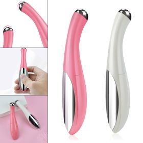 Electric Eye Beauty Instrument Remove Dark Circles Puffiness Ion Massager Pen Remove Fine Lines Vibration Massage Care Tool (Color: White)