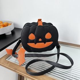 Halloween Pumpkin Crossbody Bag For Women Novelty Pumpkin Purse Halloween Devil Shoulder Bag Funny Crossbody Purse (Model: Happy, Color: Black)