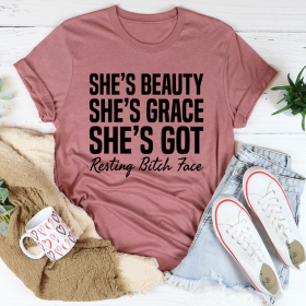 She's Beauty She's Grace T-Shirt (Color: Mauve, size: 2XL)