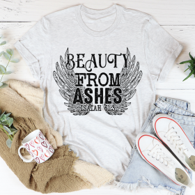 Beauty From Ashes Isaiah 61:3 T-Shirt (Color: Ash, size: XL)