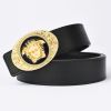 1pc Luxury Cowhide Beauty Head Smooth Buckle Leather Belt For Middle-aged And Young Men Extended Famous Brand Belt Pants Belt